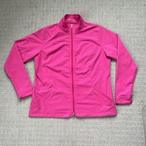LADY HAGEN Full Zip Golf Tennis Jacket Windbreaker Hot Pink Women Size Large